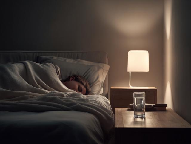 oseba, ki mirno spi po opustitvi kajenja